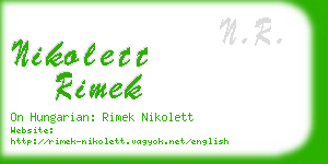nikolett rimek business card